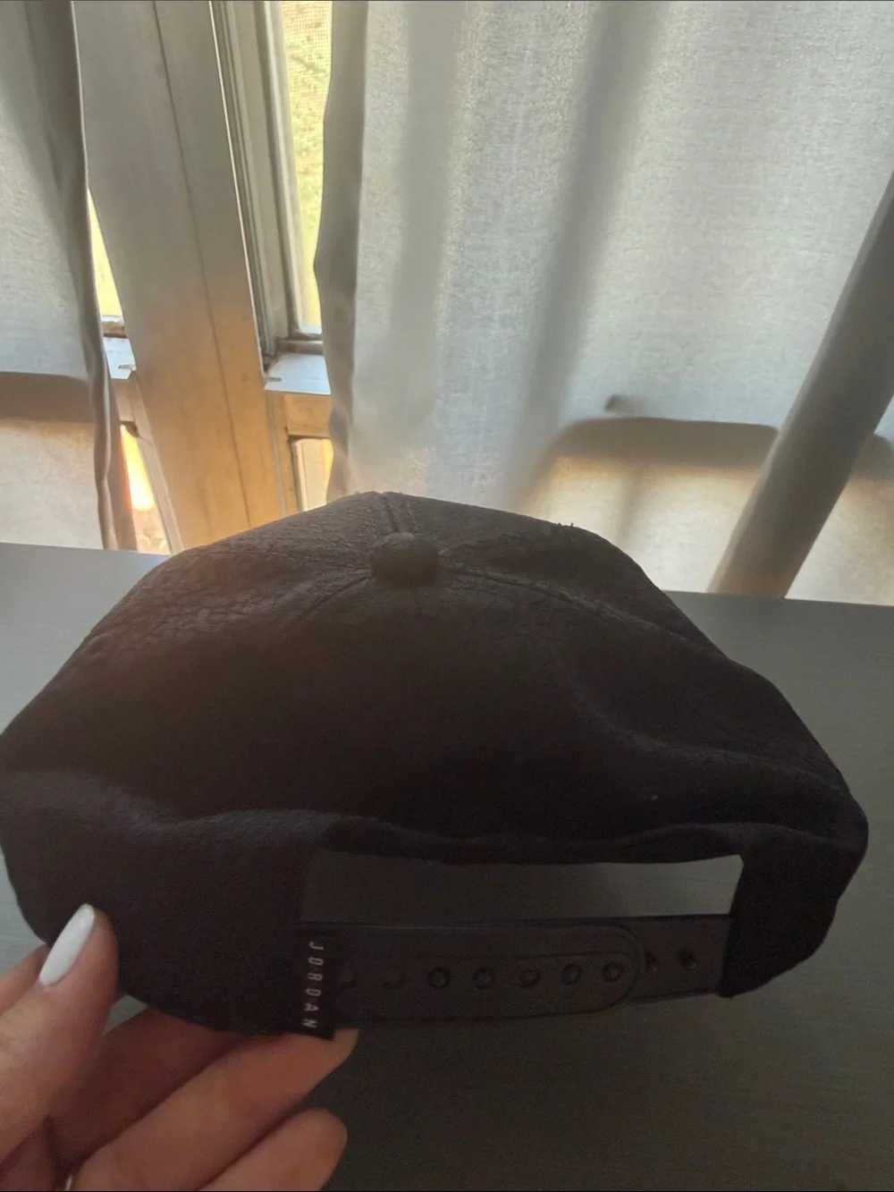 Jordan Black Snapback Hat with Metallic Jumpman Logo